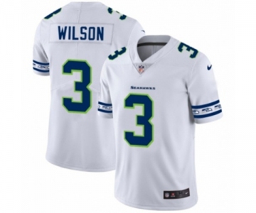 Men's Seattle Seahawks #3 Russell Wilson White Team Logo Cool Edition Jersey