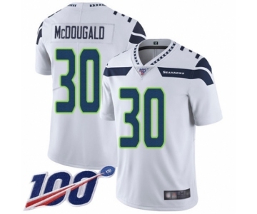 Men's Seattle Seahawks #30 Bradley McDougald White Vapor Untouchable Limited Player 100th Season Football Jersey