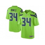 Men's Seattle Seahawks #34 Thomas Rawls Nike Green Color Rush Limited Jersey