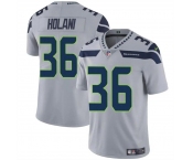 Men's Seattle Seahawks #36 George Holani Gray Vapor Limited Football Stitched Jersey