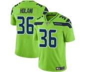 Men's Seattle Seahawks #36 George Holani Green Vapor Limited Football Stitched Jersey