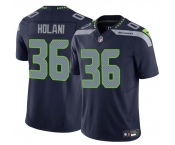 Men's Seattle Seahawks #36 George Holani Navy F.U.S.E Vapor Limited Football Stitched Jersey