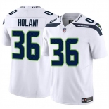 Men's Seattle Seahawks #36 George Holani White 2024 F.U.S.E Vapor Limited Football Stitched Jersey