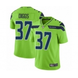 Men's Seattle Seahawks #37 Quandre Diggs Limited Green Rush Vapor Untouchable Football Jersey