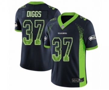 Men's Seattle Seahawks #37 Quandre Diggs Limited Navy Blue Rush Drift Fashion Football Jersey