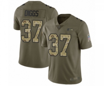 Men's Seattle Seahawks #37 Quandre Diggs Limited Olive Camo 2017 Salute to Service Football Jersey