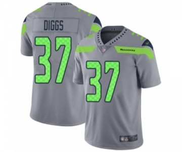 Men's Seattle Seahawks #37 Quandre Diggs Limited Silver Inverted Legend Football Jersey