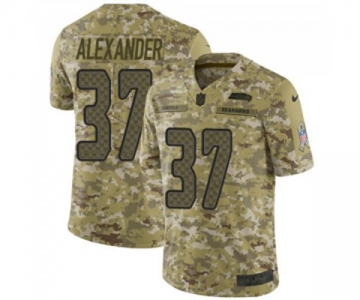 Men's Seattle Seahawks #37 Shaun Alexander Limited Camo 2018 Salute to Service Football Jersey