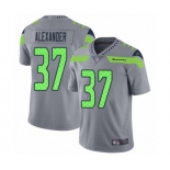 Men's Seattle Seahawks #37 Shaun Alexander Limited Silver Inverted Legend Football Jersey