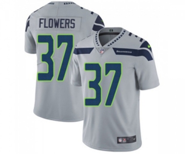 Men's Seattle Seahawks #37 Tre Flowers Grey Alternate Vapor Untouchable Limited Player Football Jersey