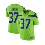 Men's Seattle Seahawks #37 Tre Flowers Limited Green Rush Vapor Untouchable Football Jersey