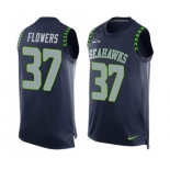 Men's Seattle Seahawks #37 Tre Flowers Limited Steel Blue Player Name & Number Tank Top Football Jersey