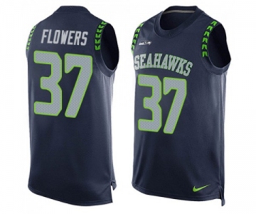 Men's Seattle Seahawks #37 Tre Flowers Limited Steel Blue Player Name & Number Tank Top Football Jersey