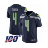 Men's Seattle Seahawks #4 Michael Dickson Navy Blue Team Color Vapor Untouchable Limited Player 100th Season Football Jersey