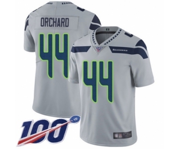 Men's Seattle Seahawks #44 Nate Orchard Grey Alternate Vapor Untouchable Limited Player 100th Season Football Jersey