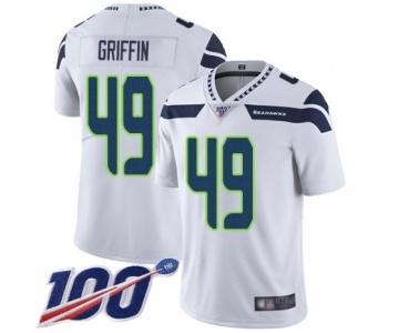 Men's Seattle Seahawks #49 Shaquem Griffin White Vapor Untouchable Limited Player 100th Season Football Jersey