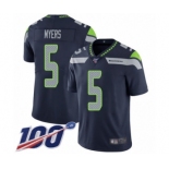 Men's Seattle Seahawks #5 Jason Myers Navy Blue Team Color Vapor Untouchable Limited Player 100th Season Football Jersey