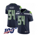 Men's Seattle Seahawks #54 Bobby Wagner Navy Blue Team Color Vapor Untouchable Limited Player 100th Season Football Jersey