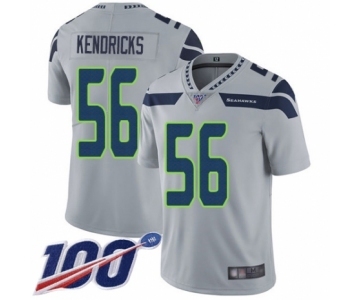 Men's Seattle Seahawks #56 Mychal Kendricks Grey Alternate Vapor Untouchable Limited Player 100th Season Football Jersey