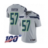 Men's Seattle Seahawks #57 Cody Barton Grey Alternate Vapor Untouchable Limited Player 100th Season Football Jersey