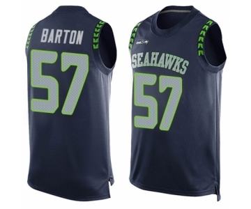 Men's Seattle Seahawks #57 Cody Barton Limited Steel Blue Player Name & Number Tank Top Football Jersey