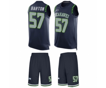 Men's Seattle Seahawks #57 Cody Barton Limited Steel Blue Tank Top Suit Football Jersey