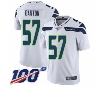 Men's Seattle Seahawks #57 Cody Barton White Vapor Untouchable Limited Player 100th Season Football Jersey