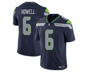 Men's Seattle Seahawks #6 Sam Howell Navy Vapor Limited Football Stitched Jersey