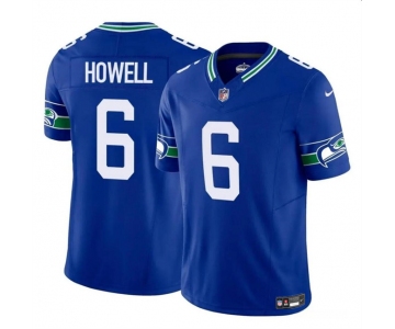 Men's Seattle Seahawks #6 Sam Howell Royal 2023 F.U.S.E. Vapor Throwback Limited Football Stitched Jersey