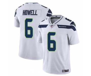 Men's Seattle Seahawks #6 Sam Howell White Vapor Limited Football Stitched Jersey