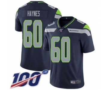 Men's Seattle Seahawks #60 Phil Haynes Navy Blue Team Color Vapor Untouchable Limited Player 100th Season Football Jersey