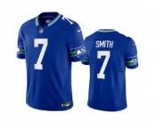 Men's Seattle Seahawks #7 Geno Smith Royal 2023 F.U.S.E. Vapor Limited Throwback Stitched Jersey