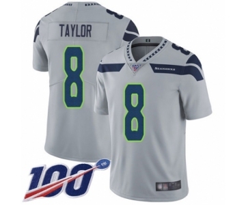 Men's Seattle Seahawks #8 Jamar Taylor Grey Alternate Vapor Untouchable Limited Player 100th Season Football Jersey