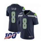 Men's Seattle Seahawks #8 Jamar Taylor Navy Blue Team Color Vapor Untouchable Limited Player 100th Season Football Jersey