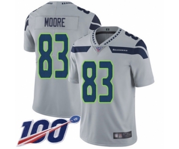 Men's Seattle Seahawks #83 David Moore Grey Alternate Vapor Untouchable Limited Player 100th Season Football Jersey