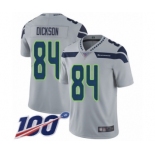 Men's Seattle Seahawks #84 Ed Dickson Grey Alternate Vapor Untouchable Limited Player 100th Season Football Jersey