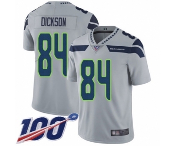 Men's Seattle Seahawks #84 Ed Dickson Grey Alternate Vapor Untouchable Limited Player 100th Season Football Jersey