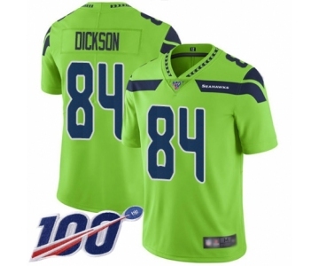 Men's Seattle Seahawks #84 Ed Dickson Limited Green Rush Vapor Untouchable 100th Season Football Jersey