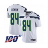 Men's Seattle Seahawks #84 Ed Dickson White Vapor Untouchable Limited Player 100th Season Football Jersey