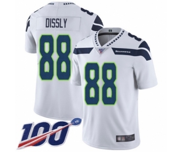 Men's Seattle Seahawks #88 Will Dissly White Vapor Untouchable Limited Player 100th Season Football Jersey