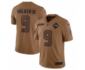 Men's Seattle Seahawks #9 Kenneth Walker III 2023 Brown Salute To Service Limited Football Stitched Jersey