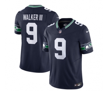 Men's Seattle Seahawks #9 Kenneth Walker III 2023 F.U.S.E. Navy Limited Football Stitched Jersey