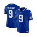 Men's Seattle Seahawks #9 Kenneth Walker III Royal 2023 F.U.S.E. Vapor Limited Throwback Stitched Jersey