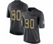 Men's Seattle Seahawks #90 Jadeveon Clowney Limited Black 2016 Salute to Service Football Jersey