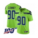 Men's Seattle Seahawks #90 Jadeveon Clowney Limited Green Rush Vapor Untouchable 100th Season Football Jersey