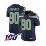 Men's Seattle Seahawks #90 Jadeveon Clowney Navy Blue Team Color Vapor Untouchable Limited Player 100th Season Football Jersey