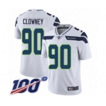 Men's Seattle Seahawks #90 Jadeveon Clowney White Vapor Untouchable Limited Player 100th Season Football Jersey