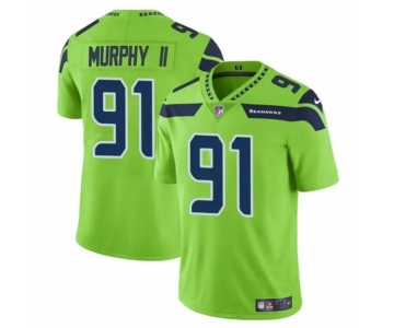 Men's Seattle Seahawks #91 Byron Murphy II Green 2024 Draft Vapor Limited Football Stitched Jersey