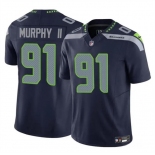 Men's Seattle Seahawks #91 Byron Murphy II Navy 2024 Draft F.U.S.E Vapor Limited Football Stitched Jersey