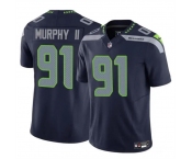 Men's Seattle Seahawks #91 Byron Murphy II Navy 2024 Draft F.U.S.E Vapor Limited Football Stitched Jersey